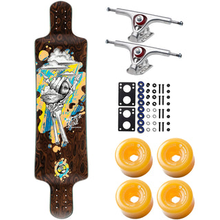 Sector 9 Longboard Fault Line Curl 9.75" x 39.5" Drop Down with Paris / Arbor Parts Package