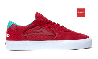 Lakai Skateboard Shoes Atlantic x Chocolate Red Suede
