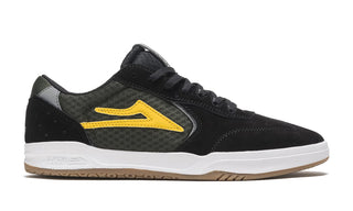 Lakai Shoes Atlantic Black/Gold Suede Mens