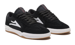 Lakai Skateboard Shoes Atlantic Black White Suede