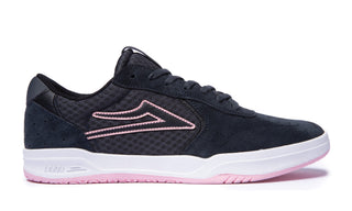 Lakai Skateboard Shoes Atlantic Charcoal/Pink Suede Mens