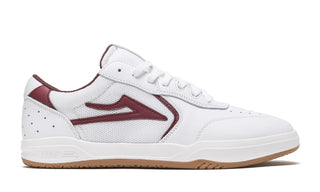 Lakai Skateboard Shoes Atlantic White/Burgundy Leather