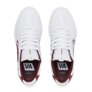 Lakai Skateboard Shoes Atlantic White/Burgundy Leather