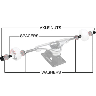 Dimebag Axle Nuts Washers and Spacers Kit