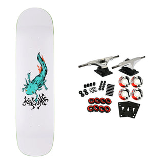 Welcome Complete Axlotl on Bunyip 8.0" x 31.6" White/Teal