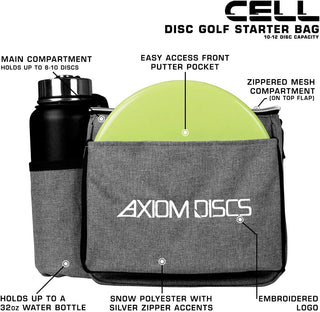 Axiom Discs Disc Golf Shoulder Bag - Cell - Holds 12 Discs - Choose Color