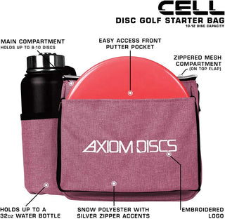 Axiom Discs Disc Golf Shoulder Bag - Cell - Holds 12 Discs - Choose Color