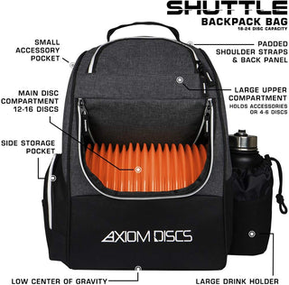 Axiom Discs Disc Golf Backpack Bag - Shuttle Backpack - Holds 18-24 Discs