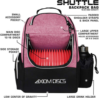 Axiom Discs Disc Golf Backpack Bag - Shuttle Backpack - Holds 18-24 Discs