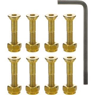 Ace Trucks Skateboard Mounting Hardware Gold 1" Allen