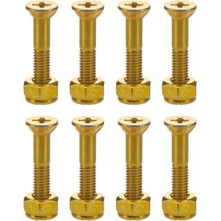 Ace Trucks Skateboard Mounting Hardware Gold 7/8" Phillips