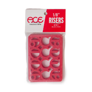 Ace Trucks Skateboard Risers Shims Red 1/8"