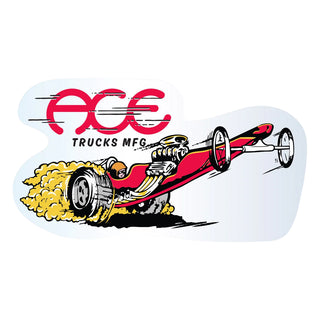 Ace Trucks MFG Skateboard Sticker Dragster 5" x 2.75"