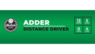 Westside Disc Golf VIP Adder Distance Driver 13/5/0/4 Red/Black 174 grams