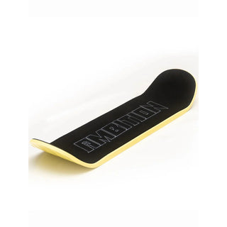 Ambition Snowskate Jib Yellow 8.5" x 33" Plastic Snow Skate Deck with Foam Grip Applied and Studded Grip Add On