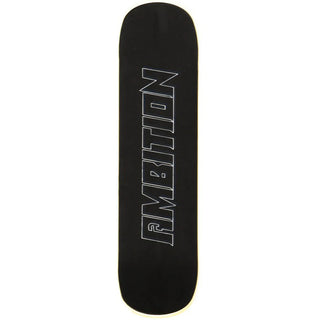 Ambition Snowskate Jib Yellow 8.5" x 33" Plastic Snow Skate Deck with Foam Grip Applied and Studded Grip Add On