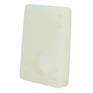 Longboard Angled Riser Pad Set - 5/16" to 9/16" Wedge Risers - Clear (White)