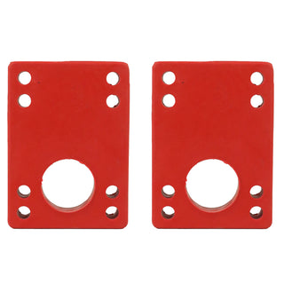 Longboard Angled Riser Pad Set - 5/16" to 9/16" Wedge Risers - Red