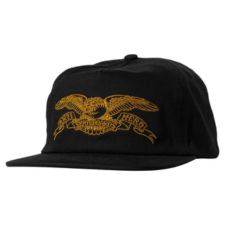 Anti Hero Skateboards Hat Basic Eagle Snapback Black/Gold