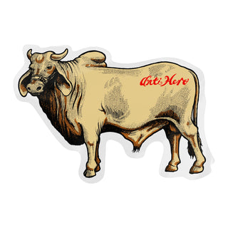 Anti Hero Skateboards Skateboard Sticker Cow Brown 7" x 5"