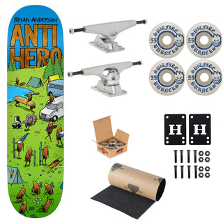 Anti Hero Premium Complete Skateboard BA Roached Out 2 8.5" Ft. Krux/Spitfire/Independent