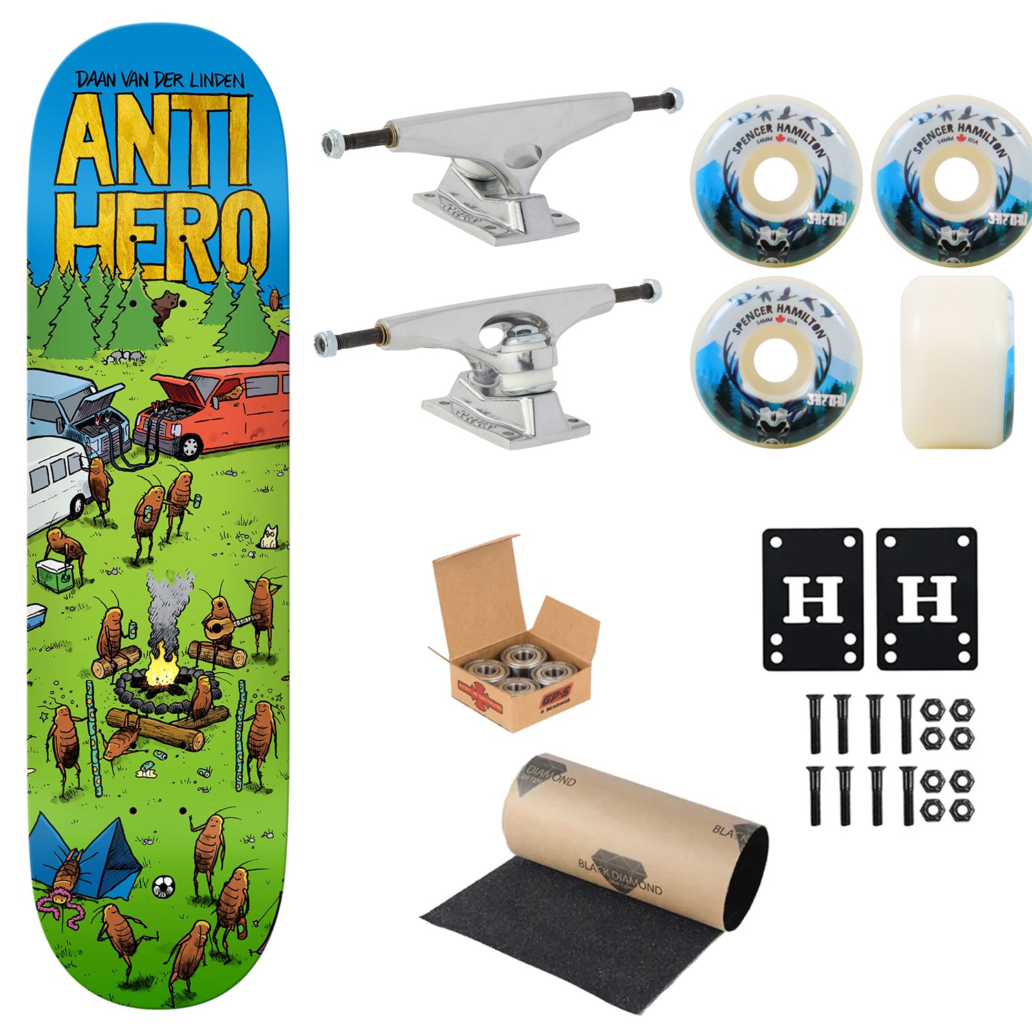 Anti Hero Premium Complete Skateboard DBX Daan Roached Out 2 8.28
