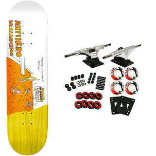Anti Hero Skateboard Complete BA Porous Walker Round 3 White 8.75" x 32.62"
