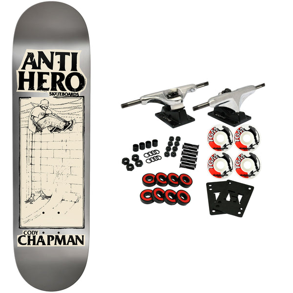 Anti Hero Skateboard Complete Chapman Lance Mountain Art Silver