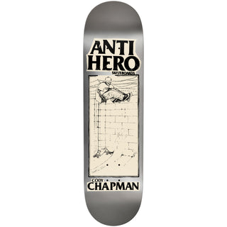 Anti Hero Skateboard Deck Chapman Lance Mountain Art Silver 8.32" x 31.64"