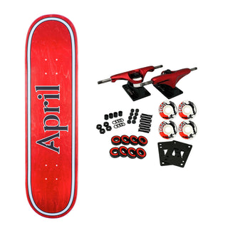 April Skateboard Complete OG Logo Red/Black 8.5" x 32.2"