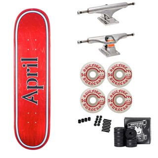 April Skateboard Professional Complete Setup 8.5" Independent / Spitfire Parts