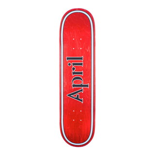 April Skateboard Deck OG Logo Red/Black 8.38" x 32.12"