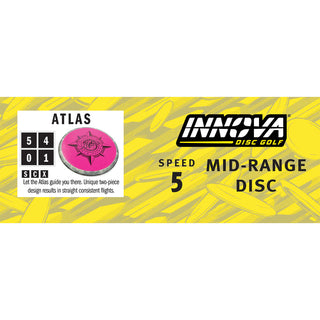 Innova Disc Golf Overmold XT Atlas Midrange Disc 5/4/0/1 Pink/Green Holo/Black 180 grams