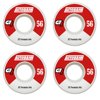 Autobahn Skateboard Wheels 56mm GT1 AT Formula 99A White