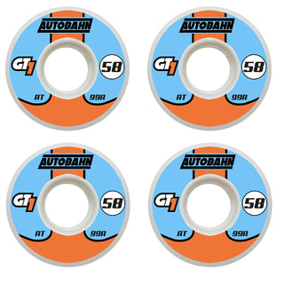 Autobahn Skateboard Wheels 58mm GT1 AT Formula 99A White