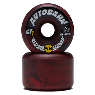 Autobahn Skateboard Wheels 58mm GT1 MT Formula 93A Red