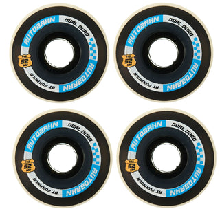 Autobahn Skateboard Wheels 52mm Dual Duro AT Formula 99A White