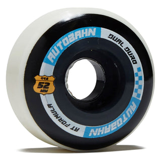 Autobahn Skateboard Wheels 52mm Dual Duro AT Formula 99A White