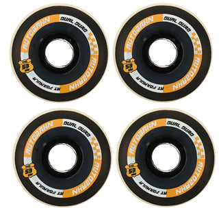 Autobahn Skateboard Wheels 53mm Dual Duro AT Formula 99A White