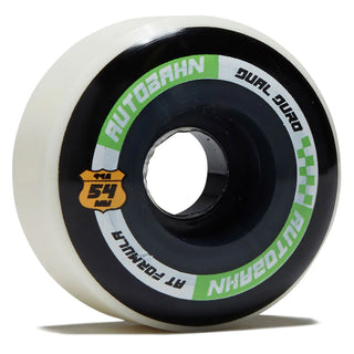 Autobahn Skateboard Wheels 54mm Dual Duro AT Formula 99A White