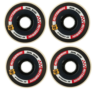 Autobahn Skateboard Wheels 56mm Dual Duro AT Formula 99A White