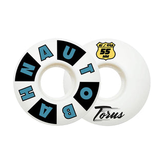 Autobahn Skateboard Wheels 55mm Torus AT Formula 99A White