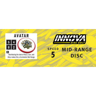 Innova Disc Golf Overmold XT Avatar Midrange Disc 5/4/0/2 Yellow/White/Blue 180 grams