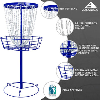 Axiom Disc Golf Basket Light Catcher Target Royal Blue