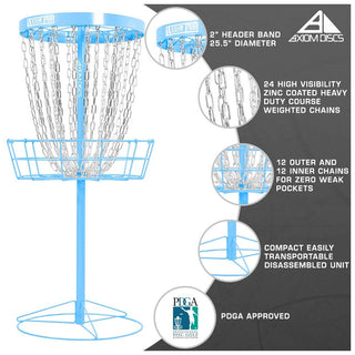 Axiom Disc Golf Basket Pro Catcher Target Light Blue