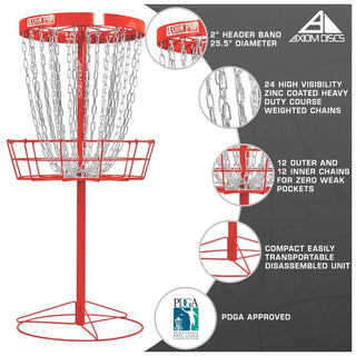 Axiom Disc Golf Basket Pro Catcher Target Red