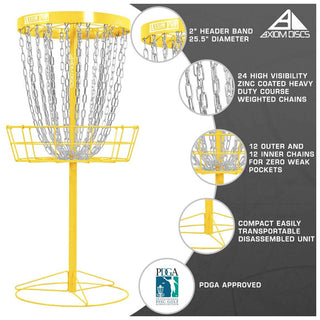 Axiom Disc Golf Basket Pro Catcher Target Yellow