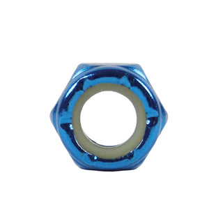 Dime Bag Skateboard Replacement Truck Axle Nuts Blue (4-Pack)