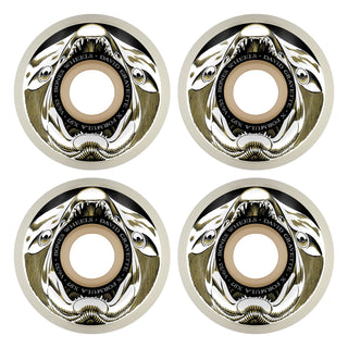 Bones Skateboard Wheels 53mm X-Formula 97A V6 Widecut Gravette Salmon Illa White
