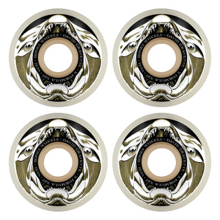 Bones Skateboard Wheels 55mm X-Formula 97A V6 Widecut Gravette Salmon Illa White